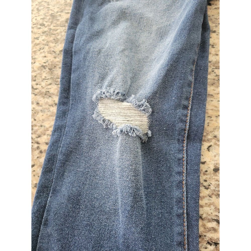 Enjean‎ Jeans Womens Size 3 Super High Rise  BF Blue Denim  26x27 - Picture 7 of 9